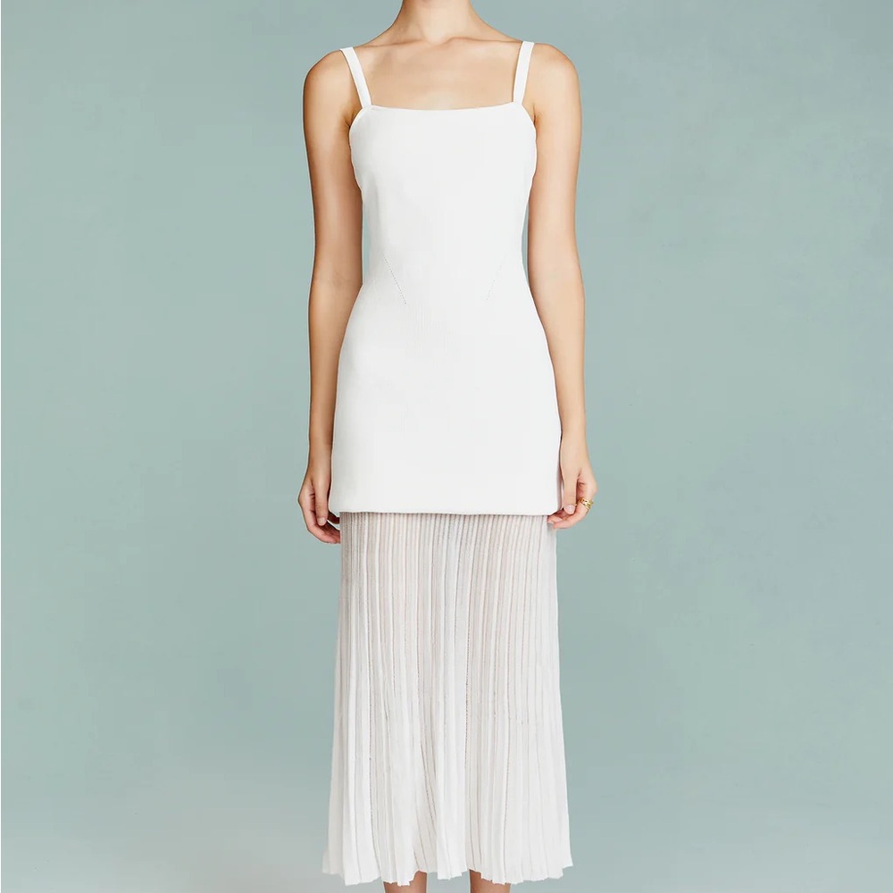 AMUR White Midi Dress